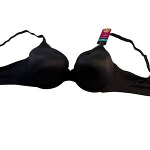 Maidenform New T-Shirt Black Bra. Size 40DD, Convertible Straps, Lace Front